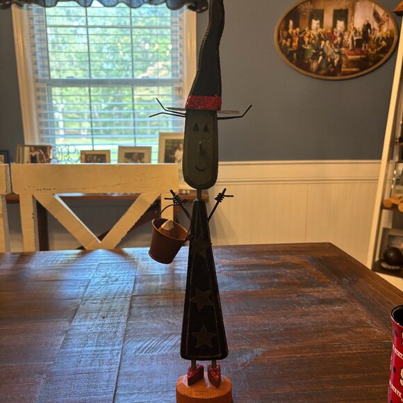 Primitives by Kathy Chunky Wood Witch Sitter ~ Halloween - Picture 1 of 4